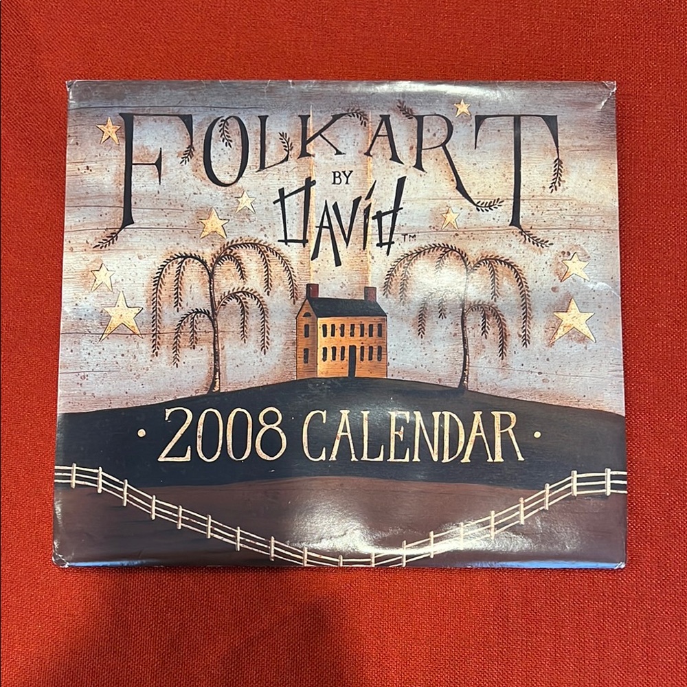 Legacy Folk Art Brown and Black Office Calendar